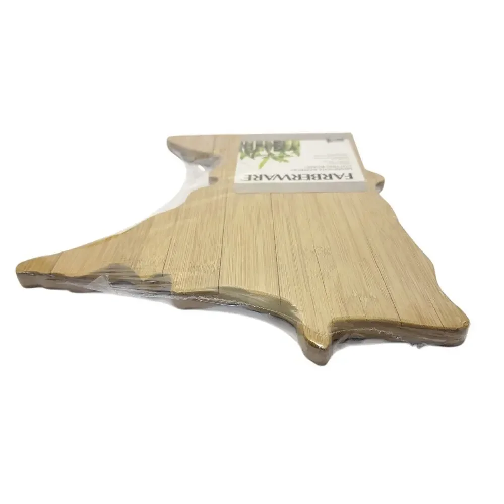 New Farberware State of Minnesota Shape Bamboo Cutting Board Kitchen Decor
